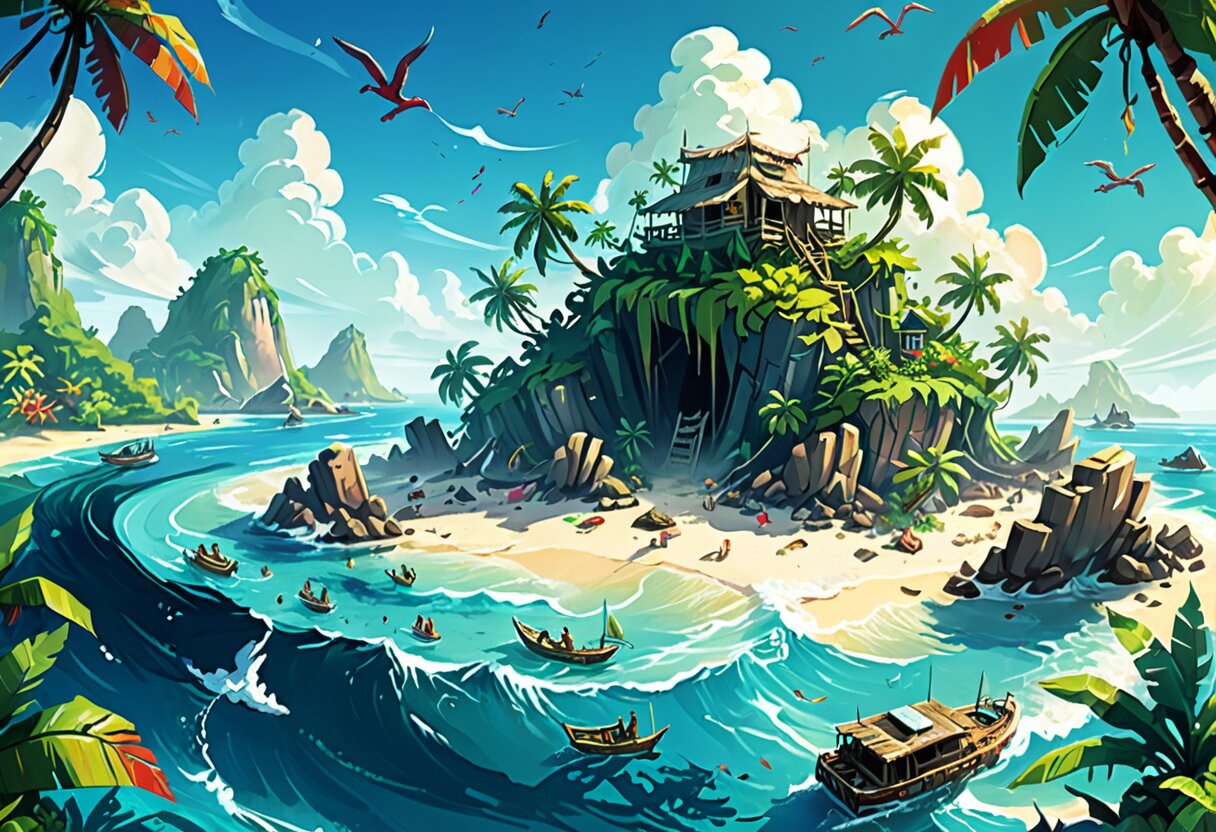 Fan-art of Card Survival: Tropical Island