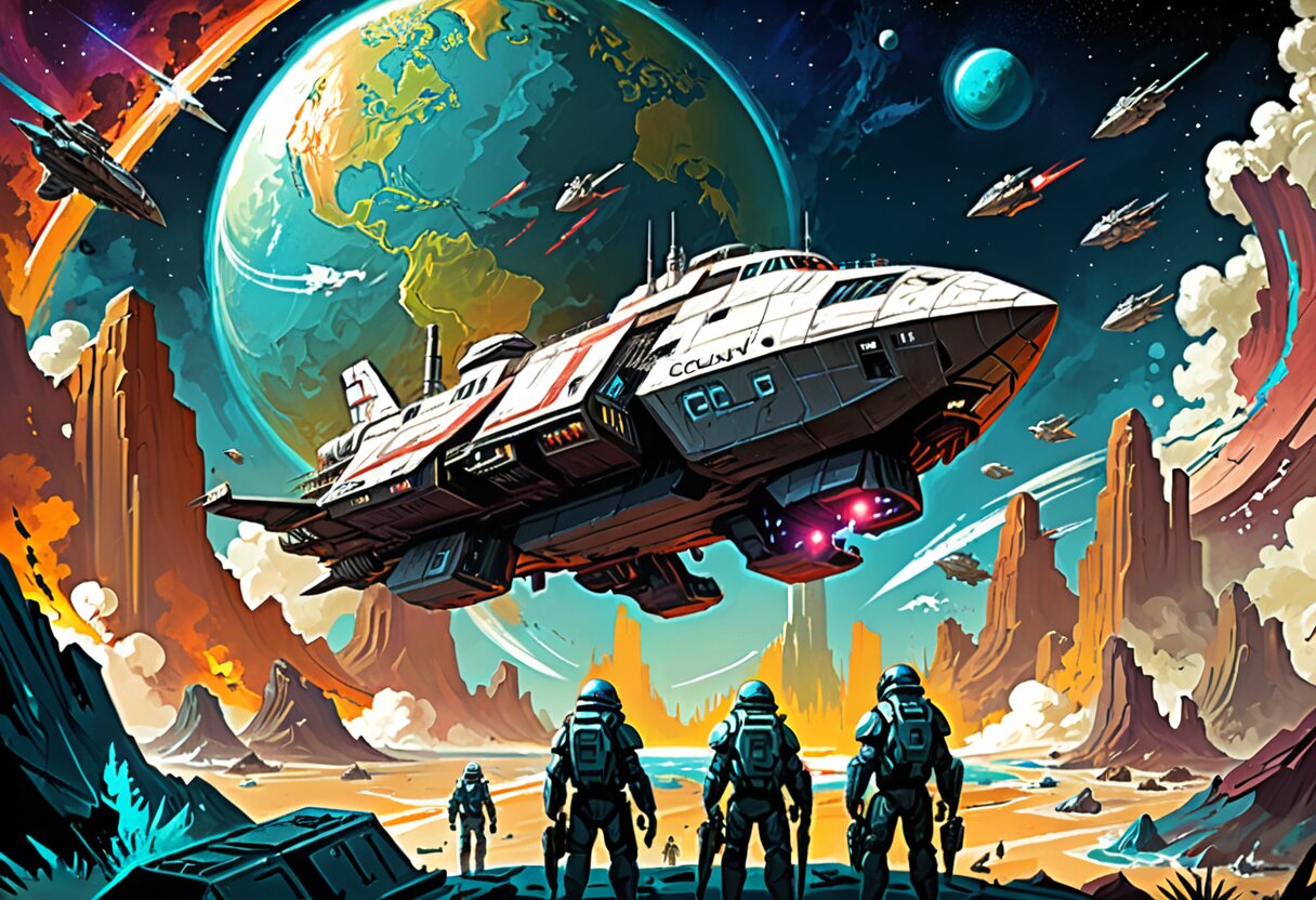 Fan-art of Colony Ship: A Post-Earth Role Playing Game