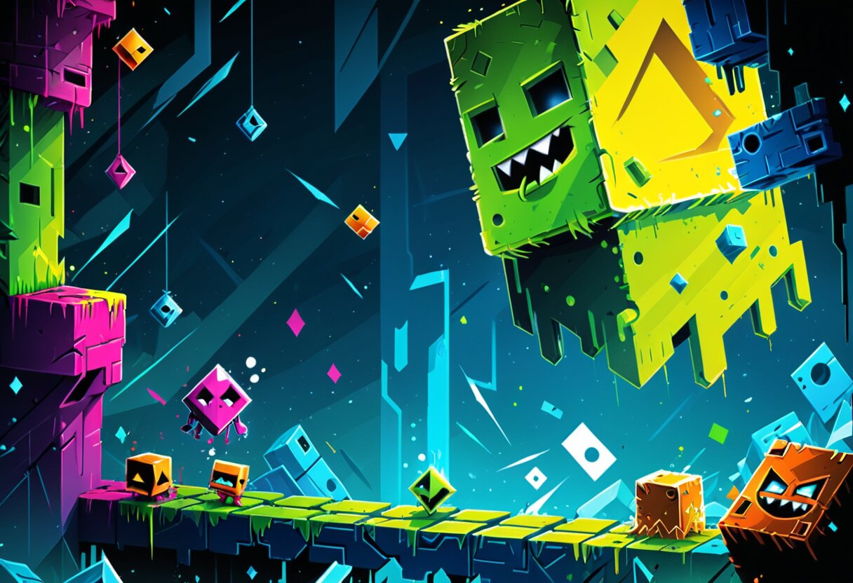 Fan-art of Geometry Dash