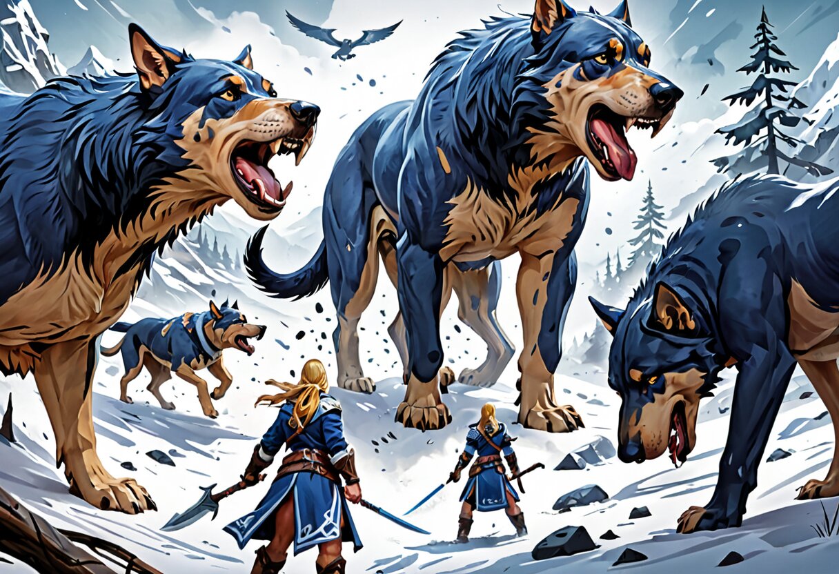 Fan-art of Northgard - Garm, Clan of the Hounds