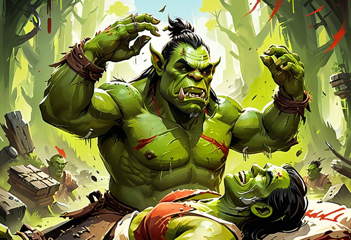 Fan-art of Orc Massage