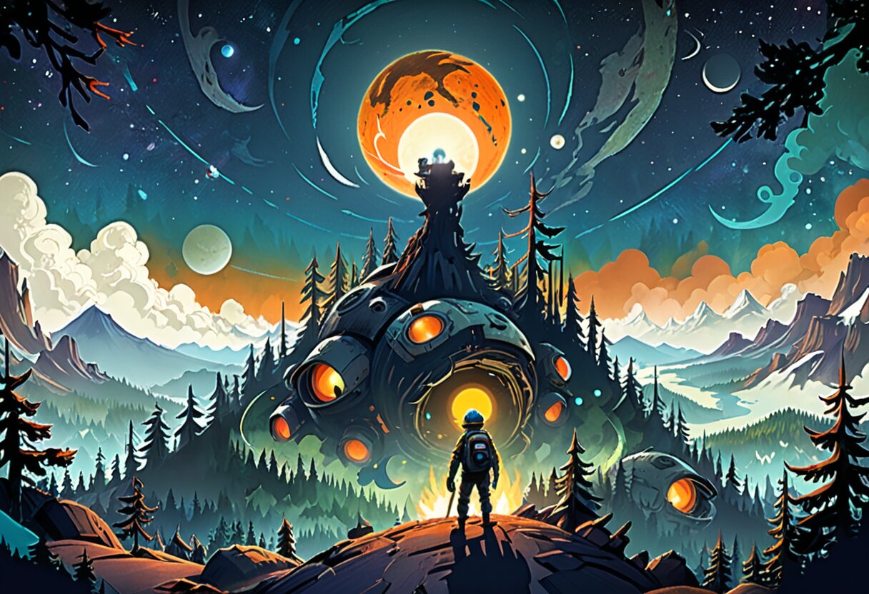 Fan-art of Outer Wilds - Echoes of the Eye