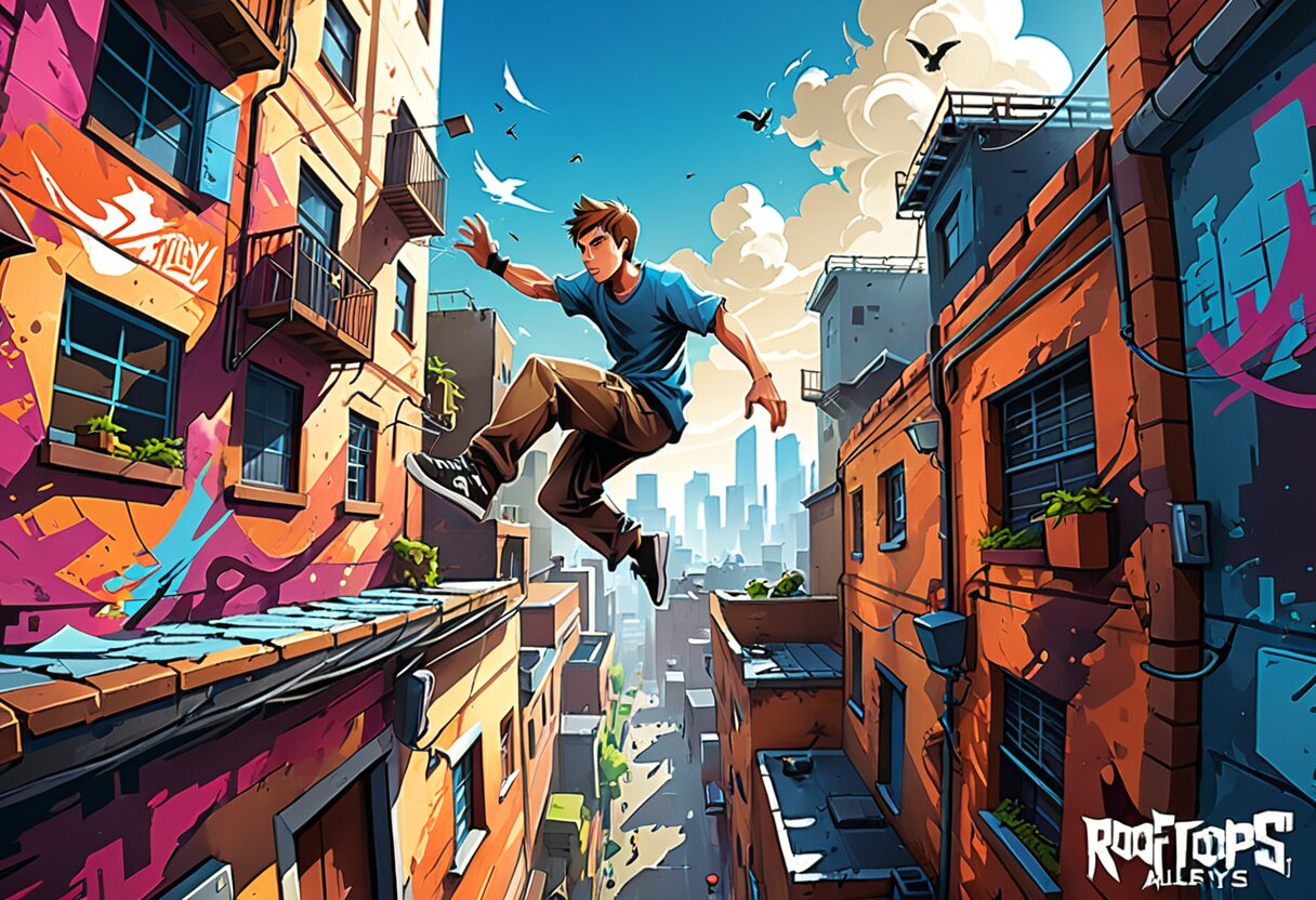 Fan-art of Rooftops & Alleys: The Parkour Game