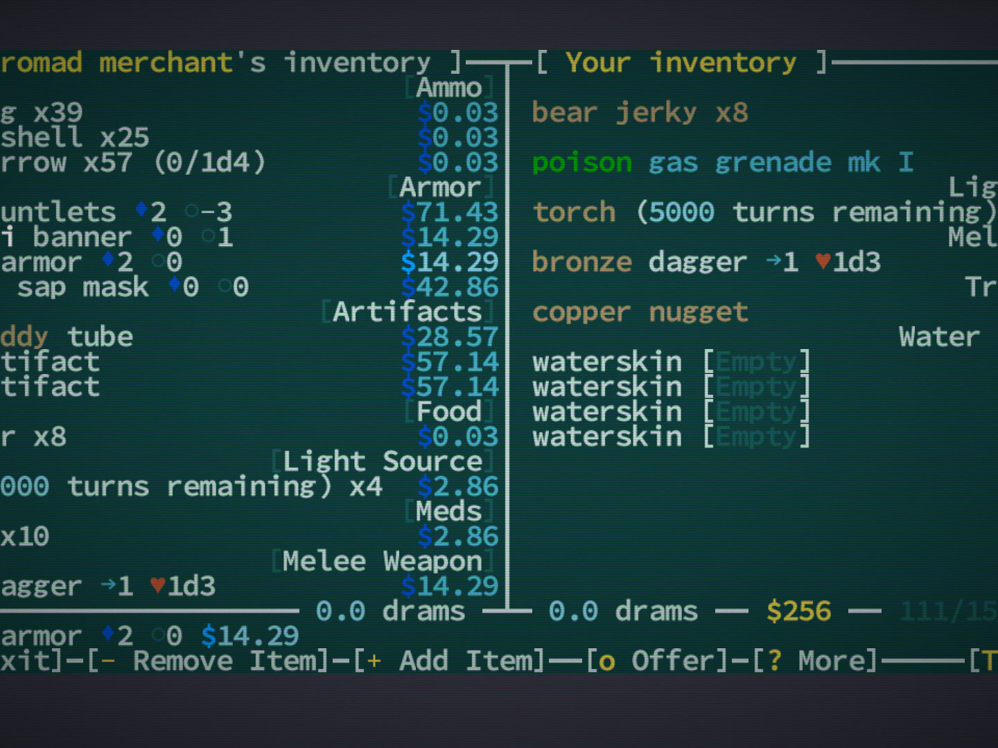 Screenshot of Caves of Qud