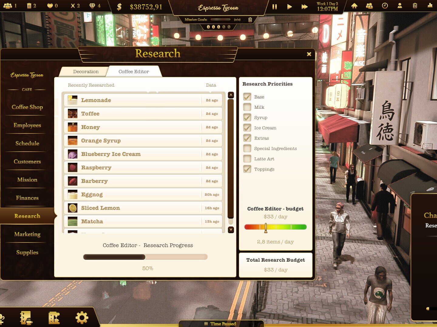 Screenshot of Espresso Tycoon