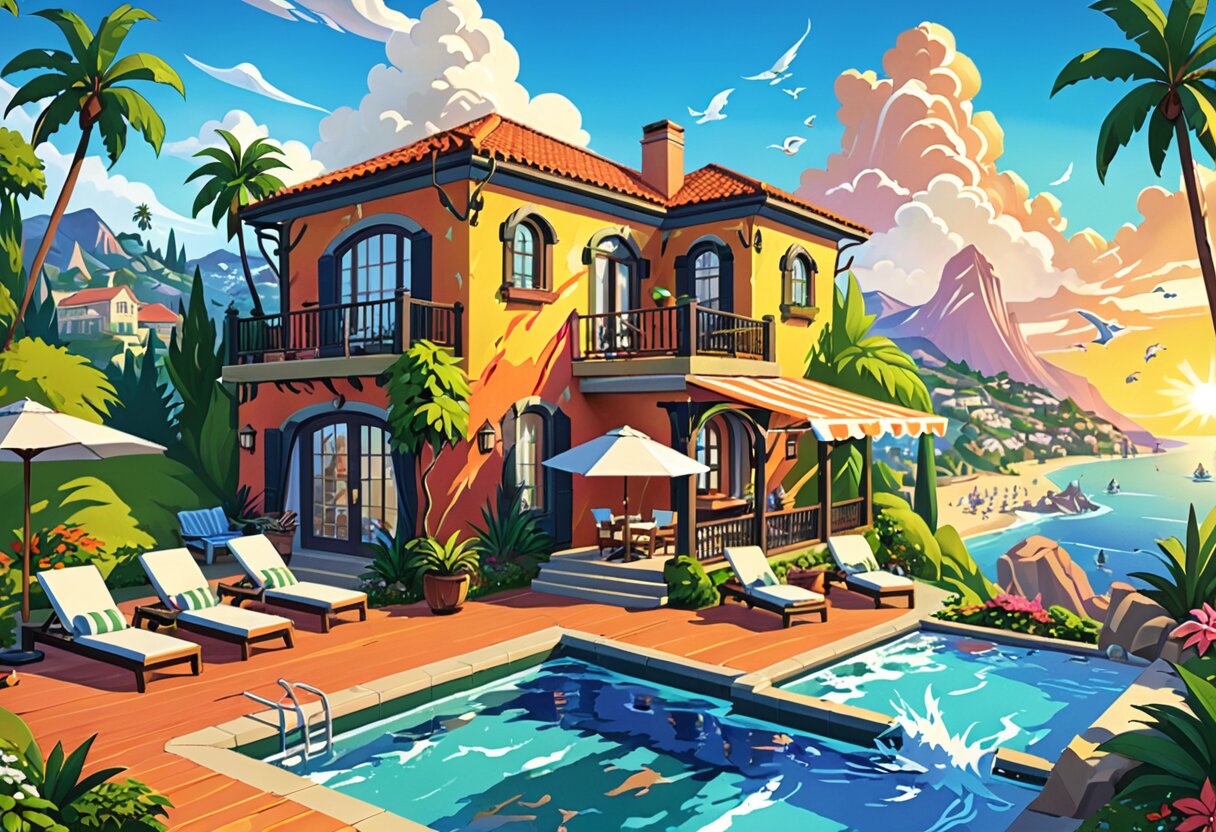 Fan-art of The Sims™ 4 Riviera Retreat Kit